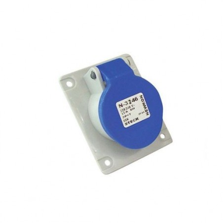 Tomada Embutir STECK 2P+T 6H 32A 200/250V Azul N3246