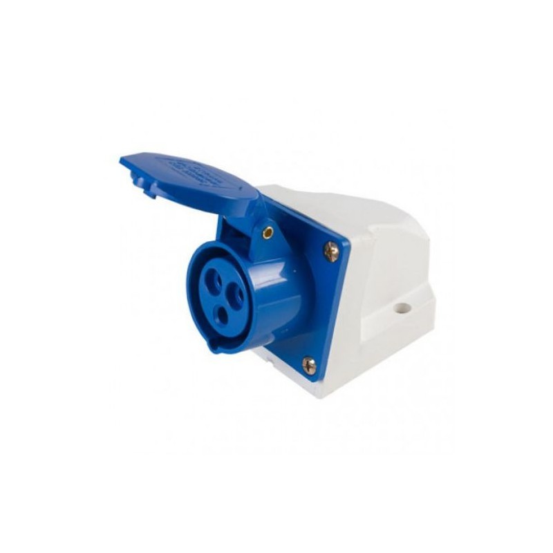 Tomada Sobrepor JNG 2P+T 63A 220V Azul REF133