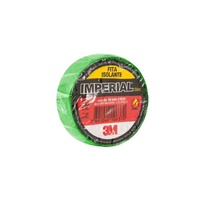 Fita Isolante 3M IMPERIAL 10M Verde