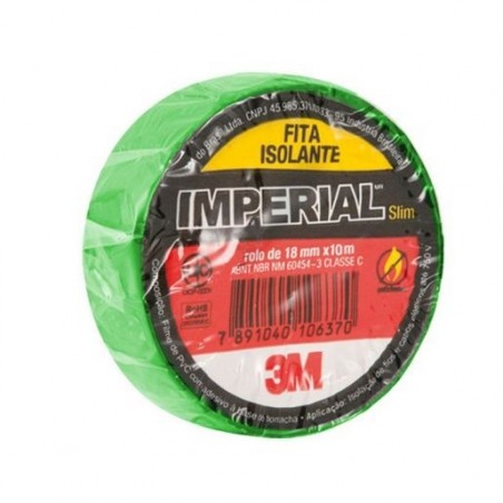 Fita Isolante 3M IMPERIAL 10M Verde