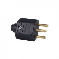 Plug Macho MARGIRIUS 2P+T 10A Preta